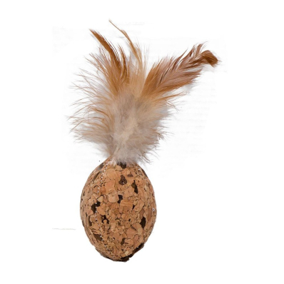 Eastland Іграшка для котів, м'яч регбі з мататабі, з натуральної пробки