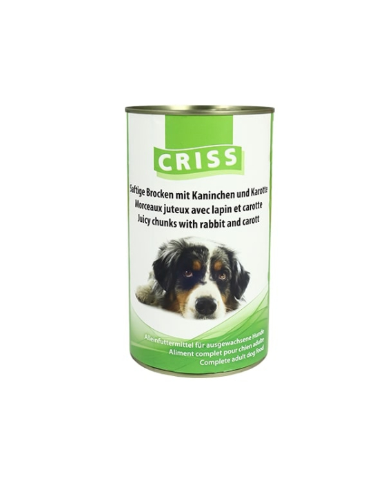 Criss CRISS Kaninchen & Karotte - вологий корм соковиті шматочки кролика з морквою для собак