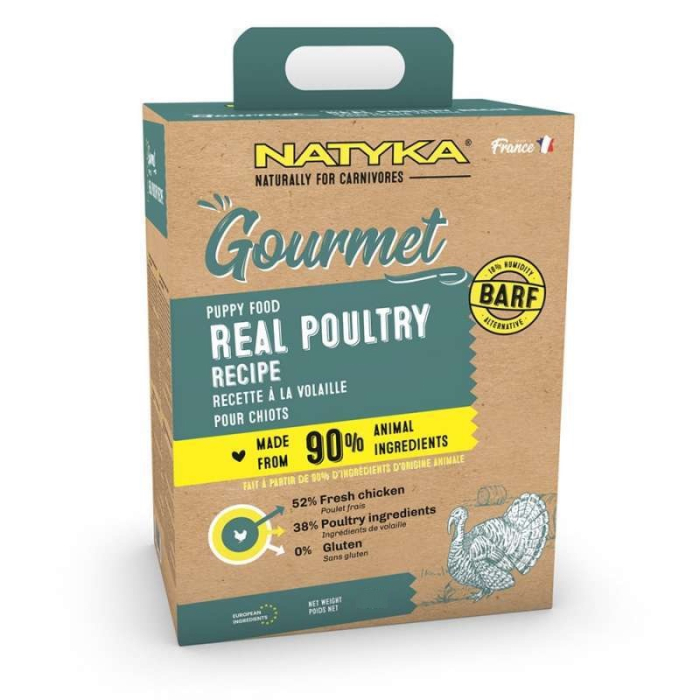 Natyka Gourmet Puppy Poultry - Напіввологий корм з куркою для цуценят