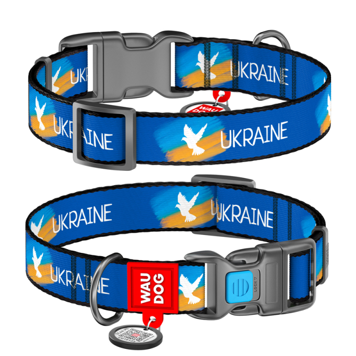 Collar WAUDOG Nylon Нашийник для собак "Прапор"
