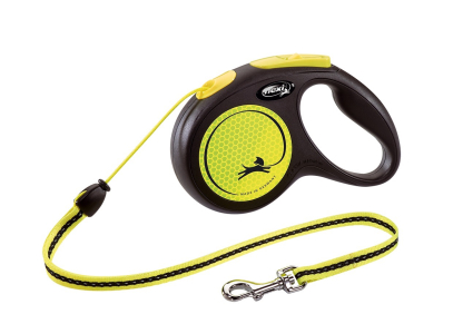 FLEXI New Neon M Повідець-рулетка для собак, трос (5 м; до 20 кг)