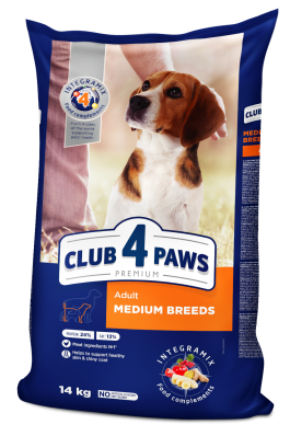 Club 4 Paws Premium Adult Medium Breeds - Сухий корм для дорослих собак середніх порід