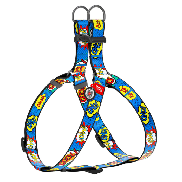 Collar WAUDOG Nylon Шлея "ВАУ" для собак з QR-паспортом, пластиковий фастекс