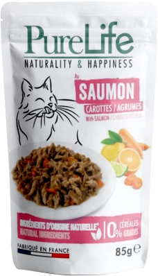 Pro-Nutrition PURE LIFE WET SALMON Шматочки філе лосося в соусі з морквою та цитрусовими