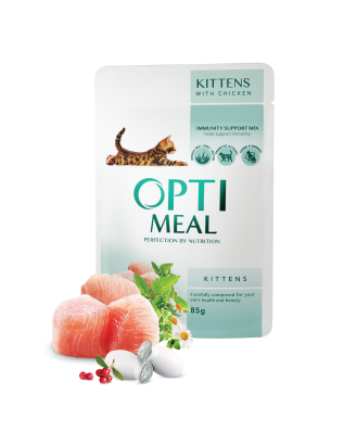 Optimeal Kitten Chicken Влажный корм для котят - курица