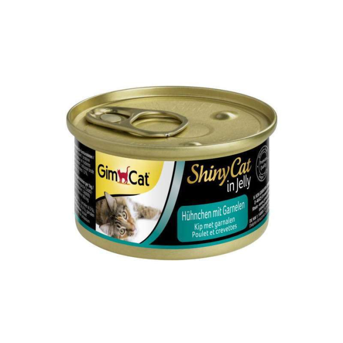 GimCat Shiny Cat chicken and shrimp - консервы для кошек, с курицей и креветками