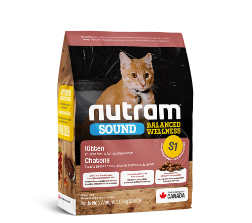 Nutram S1 Sound Balanced Wellness Kitten - сухой корм с повышенным содержанием белка и жира для котят