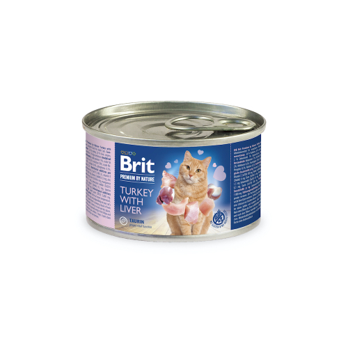Brit Premium by Nature Turkey with Liver Паштет з індичкою та печінкою для котів
