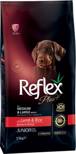 Reflex Plus Junior Dog Medium & Large Breeds Lamb & Rice - сухий корм з ягням та рисом для цуценят середніх та великих порід, фото 2