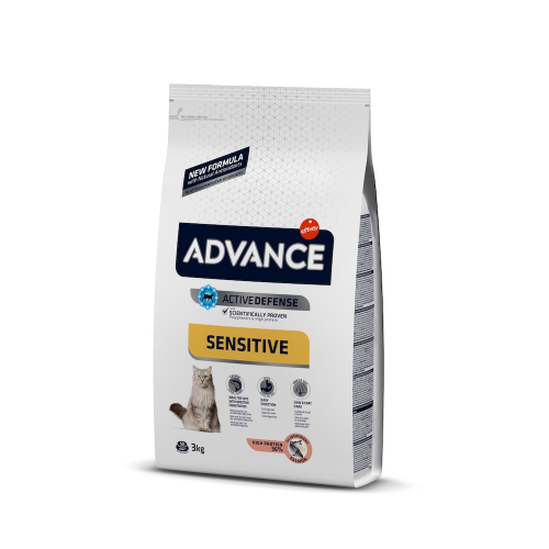 Advance Cat Sensitive Salmon & Rice Сухой корм для кошек с чувствительным пищеварением с лососем, фото 2