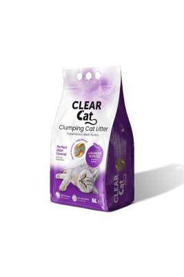 ClearCat - комкуючий бентонітовий наповнювач для котячого туалету з ароматом лаванди