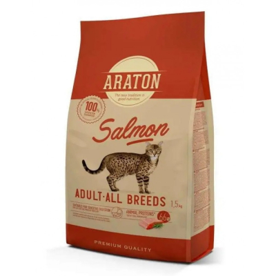 Araton SALMON Adult All Breeds Сухой корм с лососем для кошек