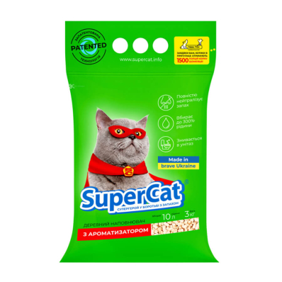 Collar SuperCat Наповнювач для котячого туалету, з ароматизатором (зелений)