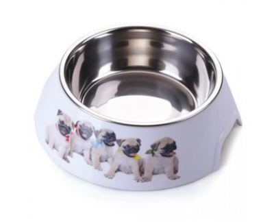 AnimAll Пластикова миска з металевою вставкою для собак