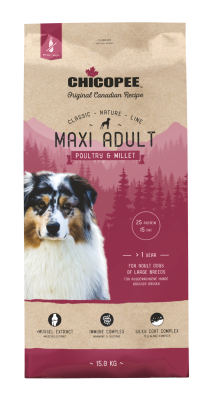 Chicopee CNL Maxi Adult Poultry & Millet Сухий корм із м'ясом птиці для дорослих собак